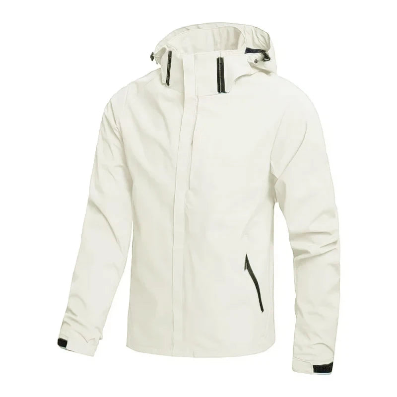 Veste de randonnée homme imperméable à capuche, légère (coupe-pluie)
