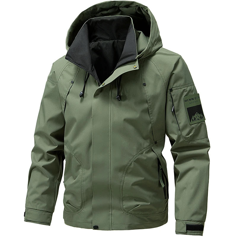 Veste de randonnée homme softshell à capuche, coupe-vent