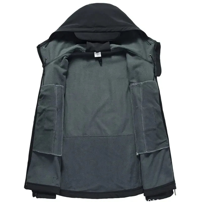 Veste de randonnée homme softshell à capuche, coupe-vent et déperlante