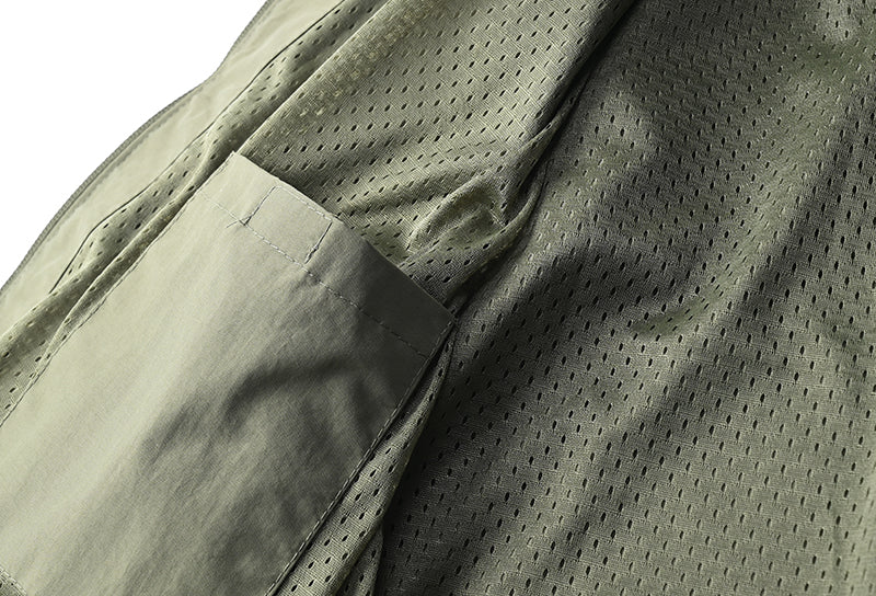 Veste de randonnée homme coupe-vent tactique à capuche amovible