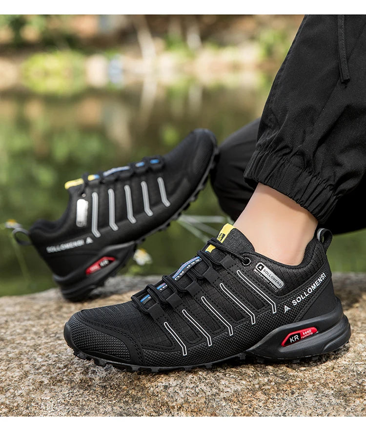 Chaussures de randonnée homme résistantes à l'eau et antidérapantes, tout-terrain