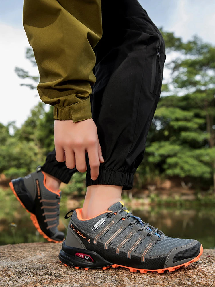 Chaussures de randonnée homme résistantes à l'eau et antidérapantes, tout-terrain