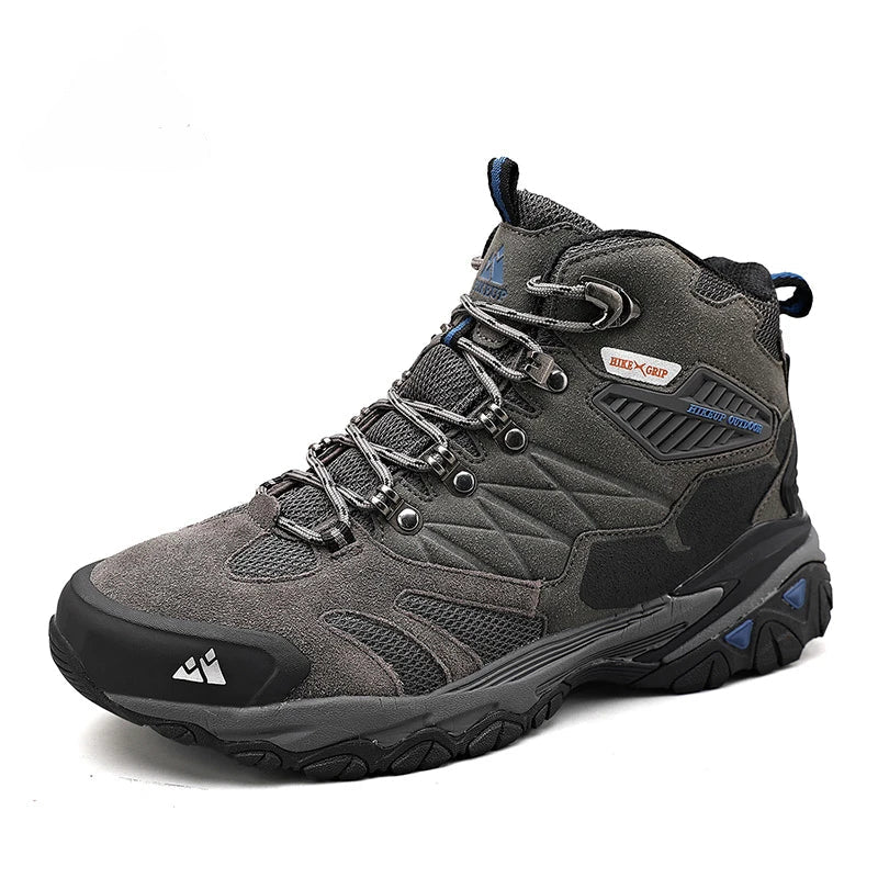 Chaussures de randonnée homme montantes en cuir suédé, chaudes et déperlantes pour l'hiver
