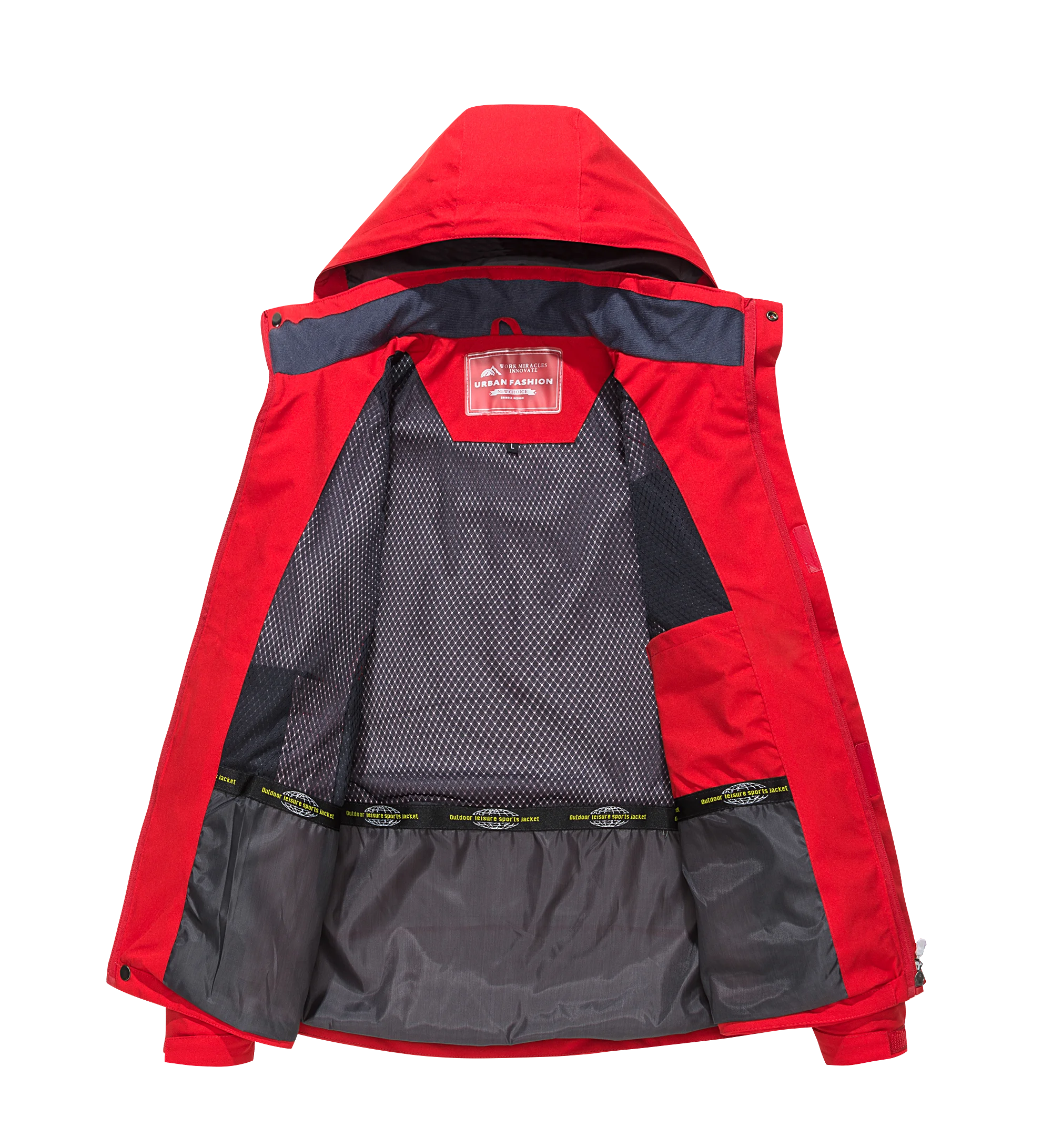 Veste de randonnée homme coupe-vent à capuche, grandes tailles (jusqu'au 8XL)