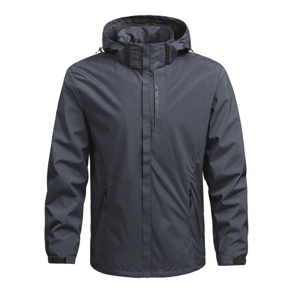 Veste de randonnée homme imperméable à capuche, légère (coupe-pluie)