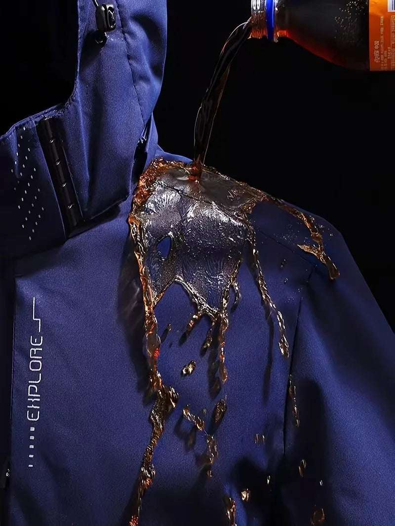 Veste de randonnée homme imperméable à capuche, légère (coupe-pluie)