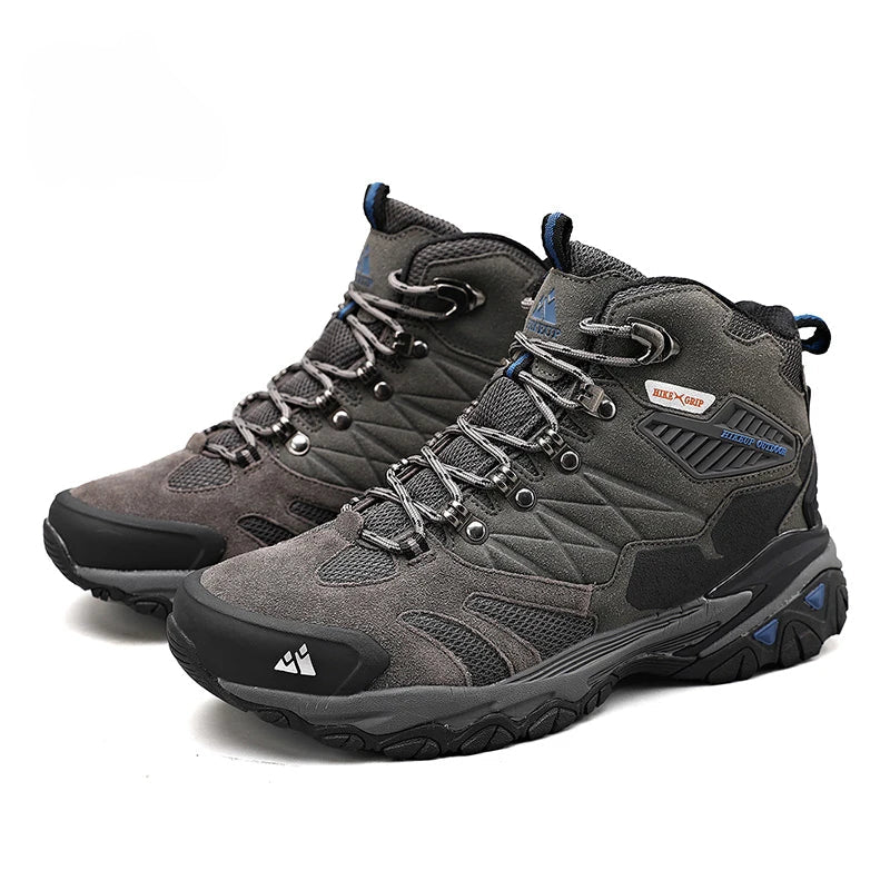 Chaussures de randonnée homme montantes en cuir suédé, chaudes et déperlantes pour l'hiver