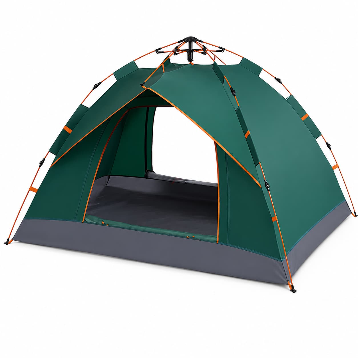 Tente de randonnée et camping familiale tunnel, 2 chambres (3-6 personnes)